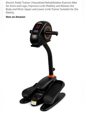 Compact Under-Desk Pedal Exerciser in Black and Orange